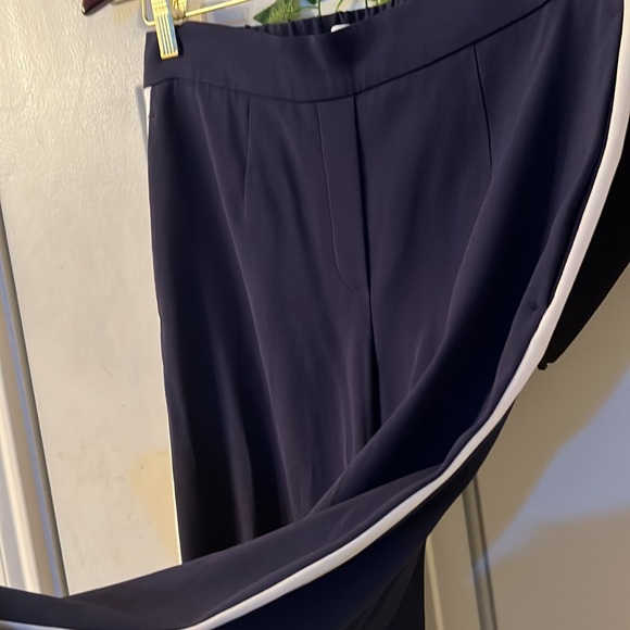 Aritzia Babaton Conan Pant Terado Navy Side Stripe Japanese Crepe Fabric… - Picture 13 of 15